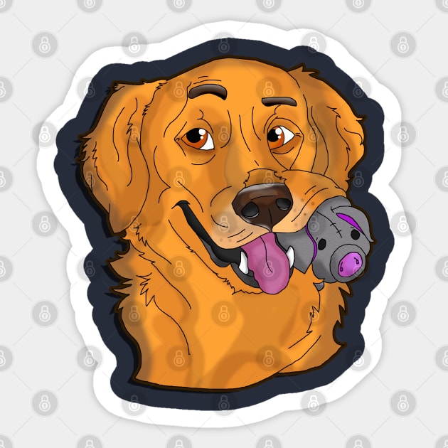 Golden Retriever Sticker by lytebound